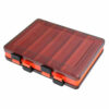 HTO Double Sided Lure Box - 206*170*43mm | 10 Compartment | Orange, HTO