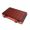 HTO Double Sided Lure Box - 275*187*43mm | 14 Compartment | Orange, HTO